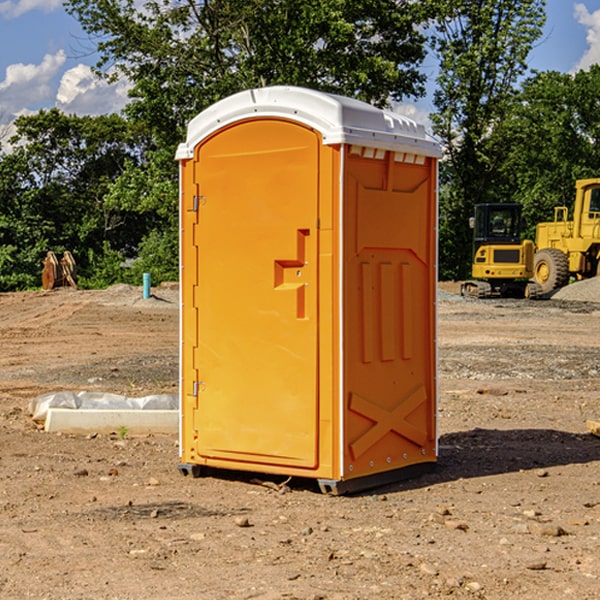 how often are the porta potties cleaned and serviced during a rental period in Guerneville